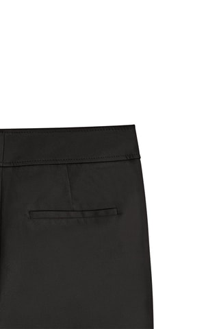Pantalon noir cropped bas irrégulier- Noir
