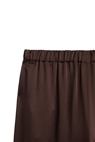 Pantalon fluide satiné - Marron