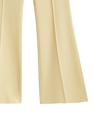 Pantalon évasé en laine édition limitée - jaune
