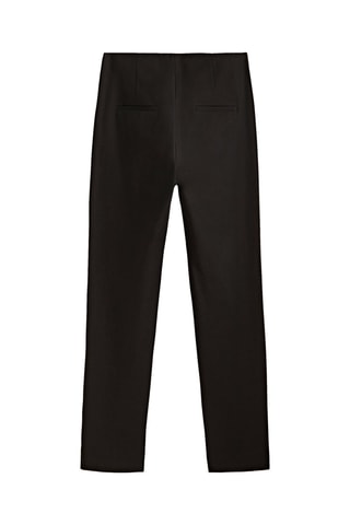 Pantalon slim fit en coton mélangé - Noir