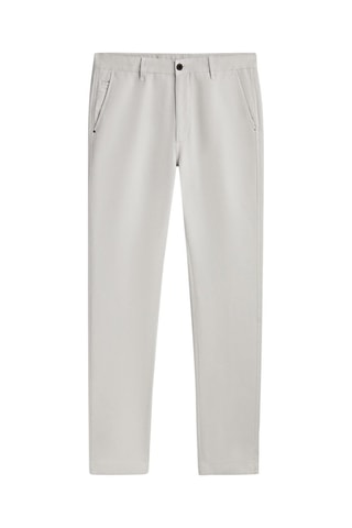 Pantalon chino avec du lin tapered fit - Gris
