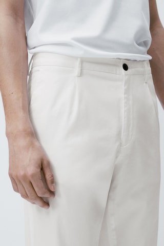 Pantalon chino sergé relaxed fit - Blanc