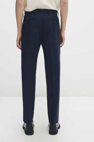 Pantalon de costume bleu en laine - Bleu marine