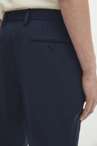 Pantalon de costume bleu en laine - Bleu marine