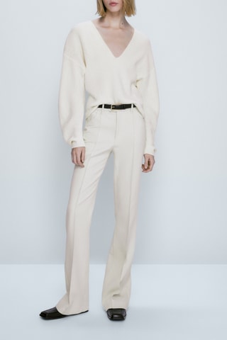 Pantalon surpiqûres - Ecru