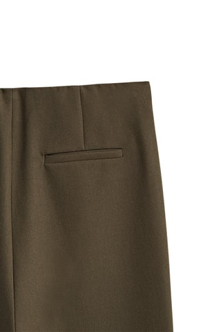 Pantalon flare boutons dorés - Kaki