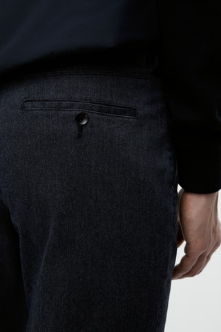 Pantalon chino en sergé slim fit - Bleu marine
