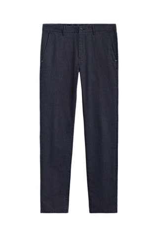 Pantalon chino en sergé slim fit - Bleu marine