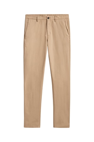 Pantalon chino en coton droit - Camel