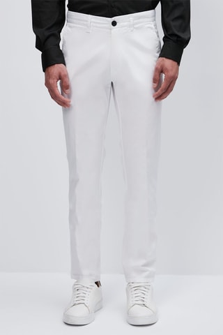 Pantalon chino ligero slim fit - Blanc