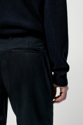 Pantalon chino en coton slim fit - Bleu marine