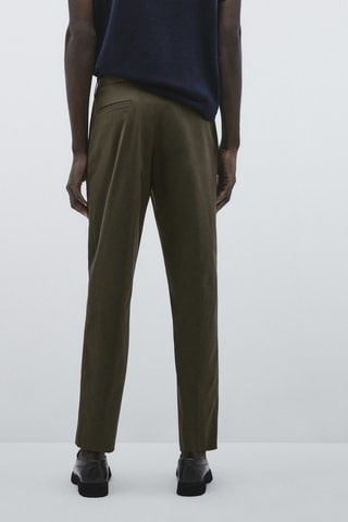 Pantalon de costume mélange coton extensible - Studio - Kaki