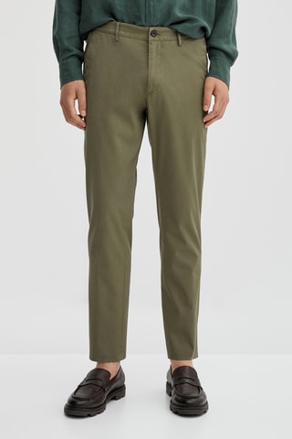 Pantalon chino micro-texturé jogging fit - Vert