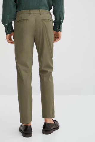 Pantalon chino micro-texturé jogging fit - Vert