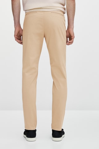 Pantalon chino en coton slim fit - Beige