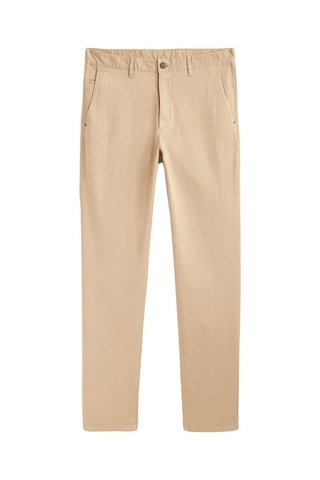Pantalon chino en coton slim fit - Beige