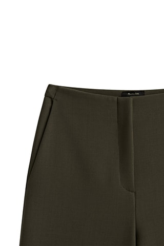 Pantalon de tailleur évasé avec fentes - Kaki