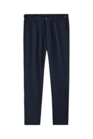 Pantalon en lin - Bleu marine