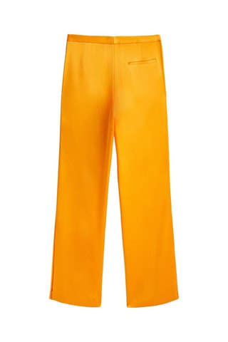 Pantalon satiné à fentes - Orange