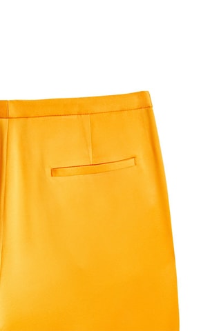Pantalon satiné à fentes - Orange
