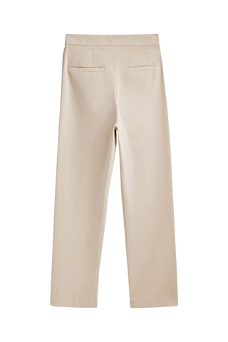 Pantalon chino en coton mélangé - Ecru