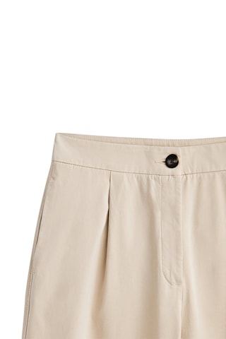 Pantalon chino en coton mélangé - Ecru