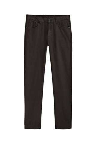 Faux jean texturé tapered fit - Noir