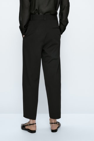 Pantalon cropped double passant - Noir