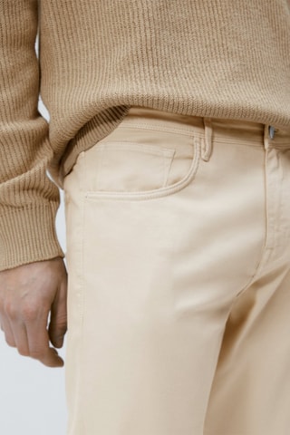 Faux jean texturé slim fit - Beige