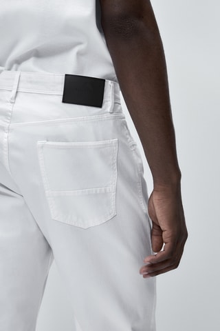 Pantalon type jean tricotine slim fit - Blanc