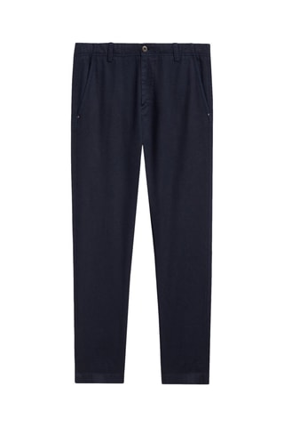 Jean tapered fit en lin - Bleu marine