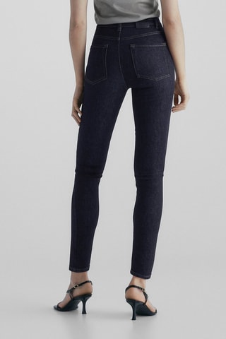 Jean taille haute coupe skinny - Bleu marine
