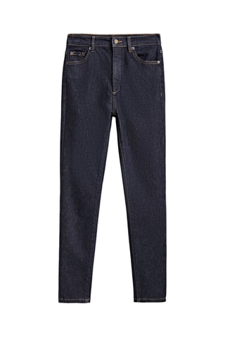 Jean taille haute coupe skinny - Bleu marine