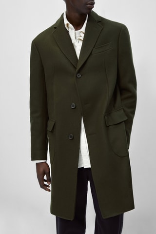 Manteau en laine mélangée - Kaki