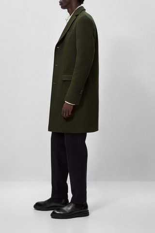 Manteau en laine mélangée - Kaki