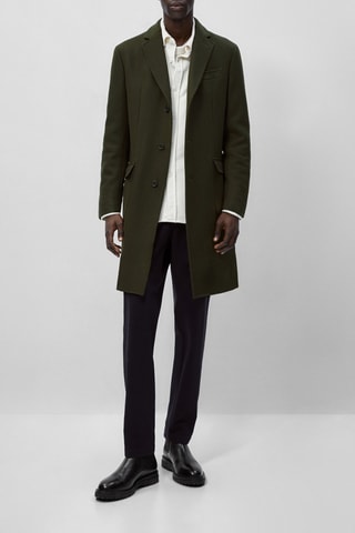 Manteau en laine mélangée - Kaki