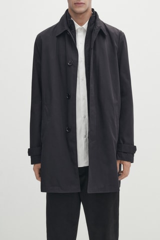 Veste en coton avec intérieur amovible - Bleu marine