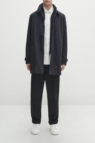 Veste en coton avec intérieur amovible - Bleu marine