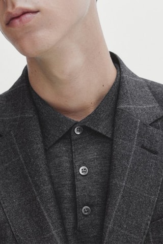 Veste en cuir - Gris