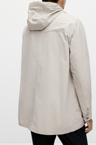 Parka thermocollée à capuche - Ecru