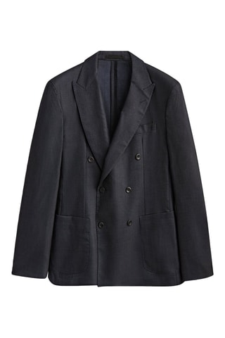 Veste de costume en laine - Bleu marine