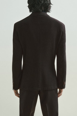 Veste croisée en laine - Bleu marine