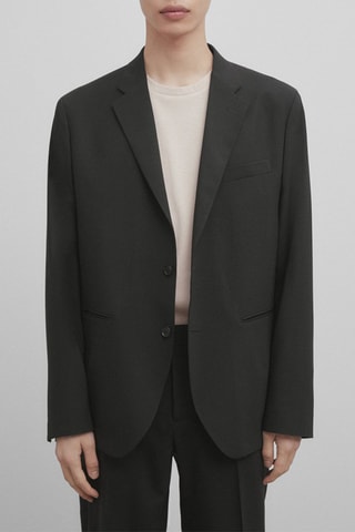 Veste de costume noire en laine mélangée - Studio - Noir