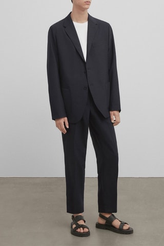 Veste de costume bleue en laine mélangée - Studio - Bleu marine