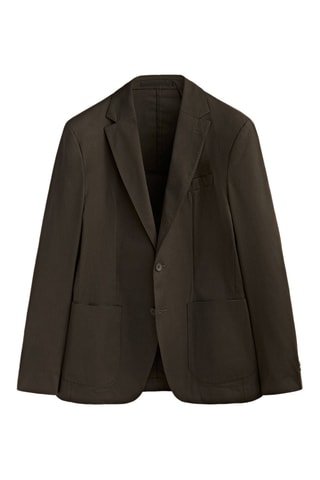 Veste de costume kaki micro sergé - Kaki