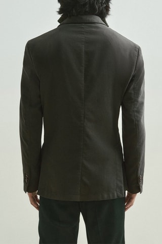 Veste teintée en coton stretch - Kaki