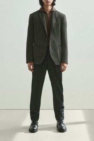 Veste teintée en coton stretch - Kaki