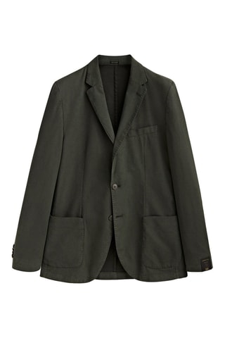 Veste teintée en coton stretch - Kaki