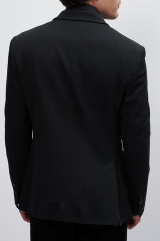 Veste maille texturée coton - Noir