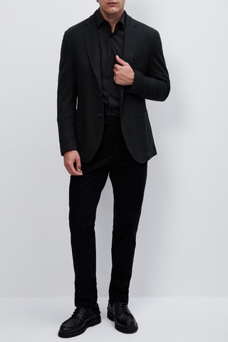 Veste maille texturée coton - Noir